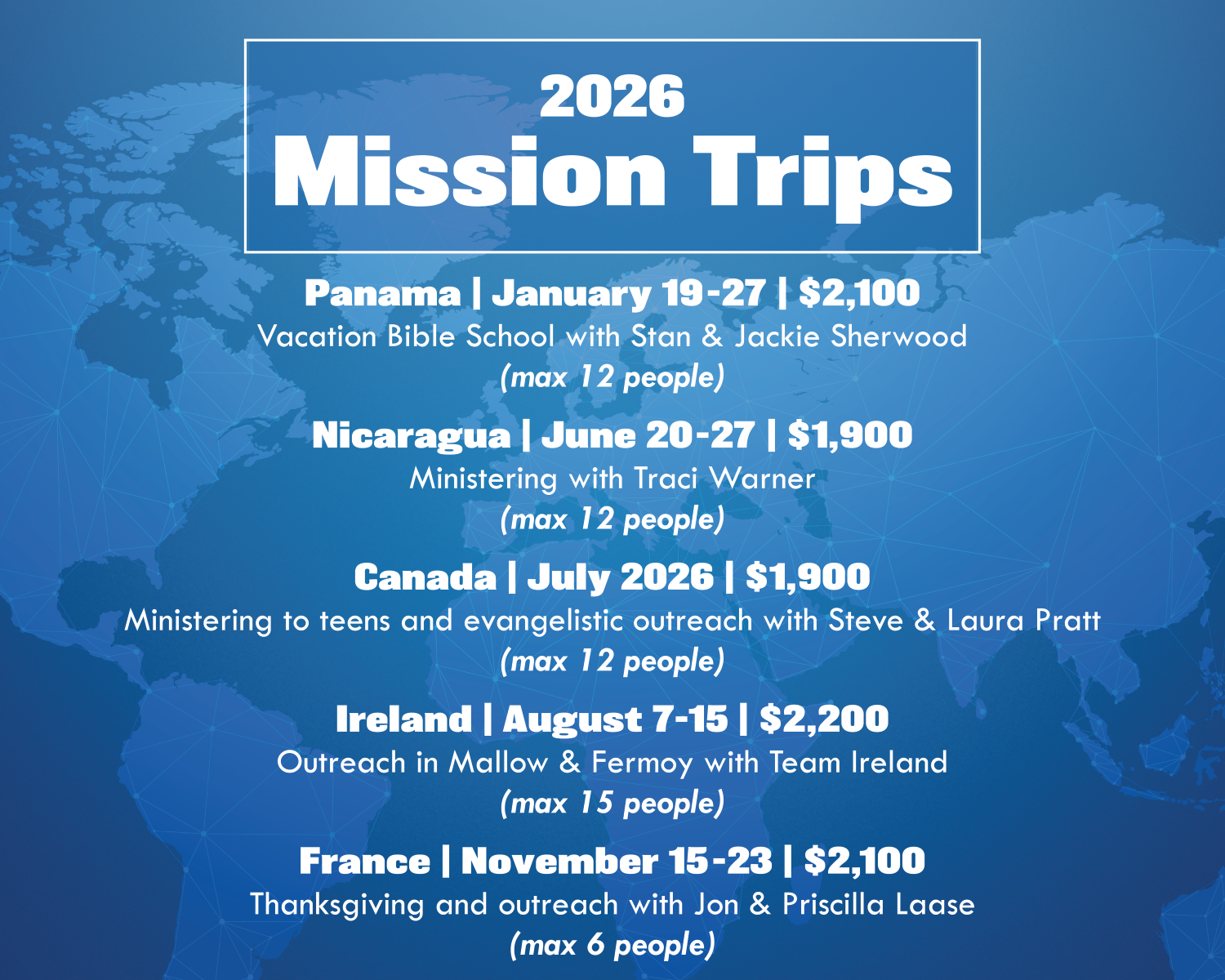 Mission Trips 2026