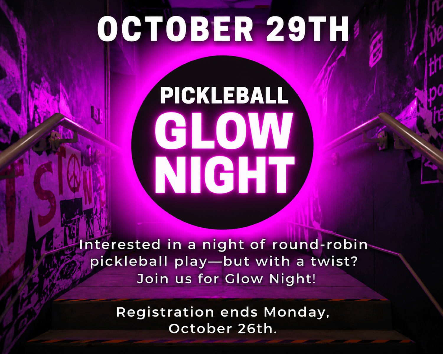 Neon Pickleball Glow Night 2026 Fall WB